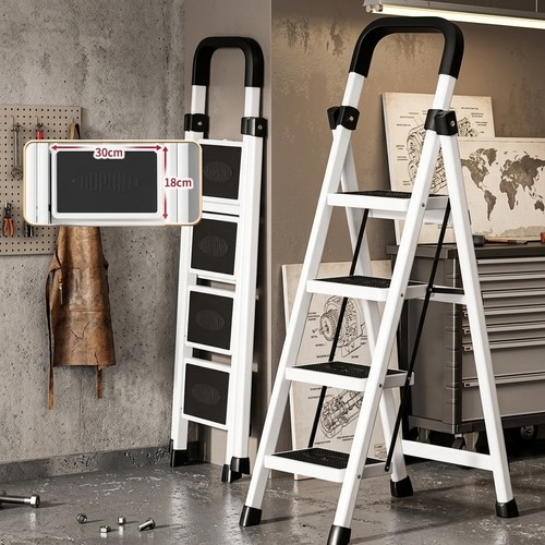 Folding step ladder steel - step,